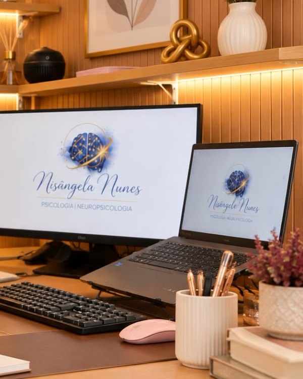Espaço de atendimento online da psicóloga Nisângela Nunes